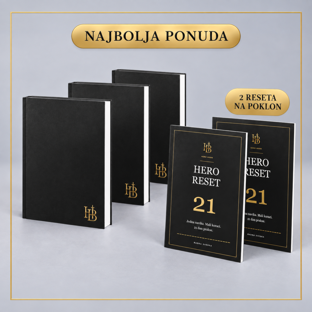 Premium paket: tri Hero Book knjige i dva Reseta 21 na poklon